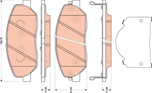 Bremseklosser sett, Framaksel, HYUNDAI GENESIS, 58101-3MA00, 58101-3MA01