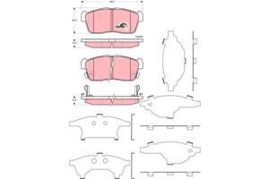 Bremseklosser sett, Framaksel, DAIHATSU COPEN, CUORE VII, SIRION, SUBARU JUSTY IV, SUZUKI ALTO VII, 00491-97217, 00491-97217-000, 04465B