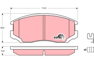 Bremseklosser sett, Framaksel, DAIHATSU EXTOL Buss, TERIOS, MITSUBISHI COLT V, 04465-B4010, 04465-B4020, 04465-B4030, 04465-B4040, 04491