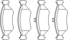 Bremseklosser sett, Framaksel, FORD FIESTA III, FIESTA Skåp/stor limousine, 1 013 843, 5 025 929, 6 203 650, 91FX2K021AA, 96FB2K021CA, E