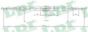 Kabel, parkeringsbremse, Bak, Høyre, Venstre, CITROËN C3 PICASSO, 474654, 9687063780