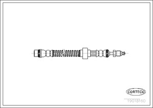 Bremseslange, Framaksel, Venstre, PEUGEOT 405 I, 405 II, 405 Break I, 405 Break II, 480642, 480646