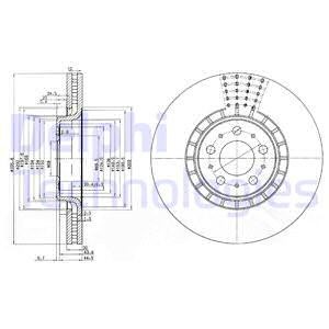 Bremseskive, Framaksel, VOLVO XC90 I, XC90 VAN I, 30657301, 306573013, 306573015
