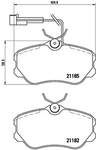 Bremseklosser sett, FIAT CROMA, LANCIA THEMA, THEMA SW, 0005892731, 5892313, 5892731, 71770967, 793774, 9946023