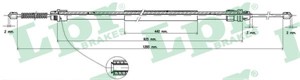 Kabel, parkeringsbremse, Bak, Venstre, OPEL,RENAULT,VAUXHALL, 7700723014