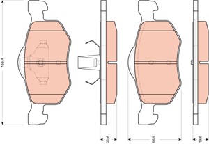 Bremseklosser sett, Framaksel, FORD MAVERICK, 4547849, 4588141, 4L84-2L361-AB