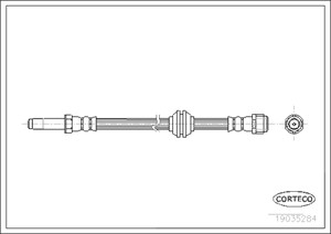 Bremseslange, Foran, Framaksel, MERCEDES-BENZ VIANO [W639], VITO / MIXTO Skåp [W639], VITO Buss [W639], 6394280335, 6394280835