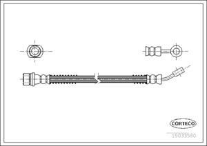 Bremseslange, Framaksel, KIA PICANTO, 5873107000