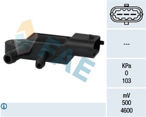 Sensor, avgasstrykk, VOLVO C30, C70 Cabriolet II, S40 II, S60 II, S80 II, V40 Halvkombi, V50, V60 I, V70 III, XC60 SUV I, XC70 II, 00919