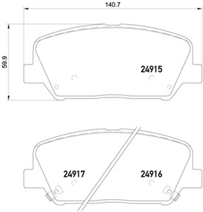 Bremseklosser sett, Framaksel, HYUNDAI,KIA, 581012MA00, 581012TA20, 581012TA21, 581012TA61, 581012VA20, 581012VA25, 581012VA70, 581014CA