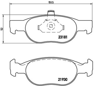 Bremseklosser sett, FIAT PUNTO, PUNTO Cabriolet, PUNTO Van, LANCIA Y, 71752981, 71772209, 77362190, 9947891, 9947934