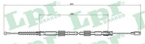 Kabel, parkeringsbremse, Bak, Høyre, AUDI A4 B6, A4 B6 Avant, A4 B6 Cabriolet, A4 B7, A4 B7 Avant, A4 B7 Cabriolet, SEAT EXEO, EXEO ST,