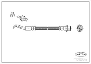 Bremseslange, Framaksel, LEXUS IS I, 9094702A41, 9094702C41