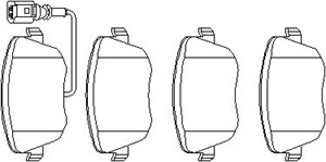 Bremseklosser sett, Framaksel, SKODA,VW, 6Q0 698 151C