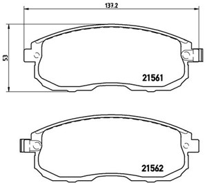 Bremseklosser sett, Framaksel, INFINITI,NISSAN, 410602Y091, 410605Y790, 410609J425, 41060AM892, 41060AX086, 41060ZB590, 41061JA00A, 4106