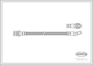 Bremseslange, Framaksel, FIAT RITMO, 4471492
