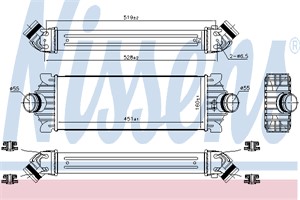 Ladeluftkjøler, FORD, 1748579, 1748585, 1771034, 1771038, 1823031, 1823032, 1881207, 1881209, CC119L440AC, CC119L440AD, CC119L440AE, CC1