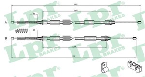 Kabel, parkeringsbremse, Bak, Høyre, Venstre, FORD FIESTA IV, FIESTA Skåp/stor limousine, KA, KA Van, STREET KA, 1306275