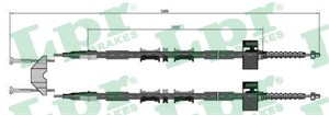 Kabel, parkeringsbremse, Foran, OPEL, 24425108, 522003, 522440, 522651, 9217791