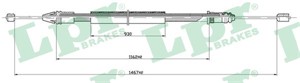 Kabel, parkeringsbremse, Bak, Høyre, Venstre, RENAULT SCÉNIC Minibus, minivan I, 7700432013