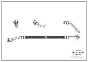 Bremseslange, Framaksel venstre, Venstre, NISSAN TERRANO II, 46211-0X800