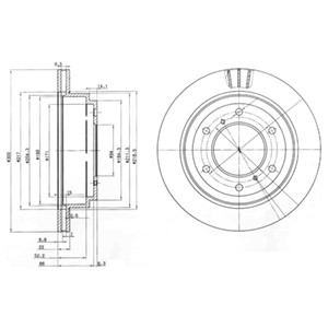 Bremseskive, Bakaksel, MITSUBISHI PAJERO Classic, PAJERO II, PAJERO III, PAJERO IV, PAJERO Canvas Top III, PAJERO Van IV, MR418067
