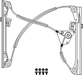 Vindusheis, Foran venstre, VW POLO, POLO Sedan IV, 6Q3 837 461A, 6Q3 837 461E, 6Q3 837 461G, 6Q3 837 461J, 6Q3 837 461JS