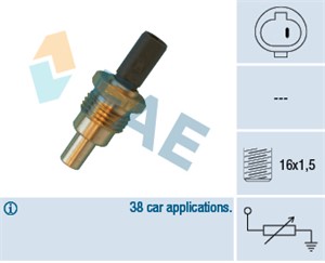 Kjølevæsketemperatursensor, TOYOTA, 11 53 1 740 474, 83420-16040, 83420-20030, J83 420 200 30, TS-344, TS-344T