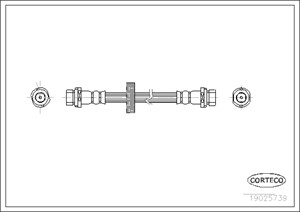 Bremseslange, Bak, Bakaksel, Hjulside, FORD FOCUS I, FOCUS Sedan I, FOCUS Turnier I, 1064257