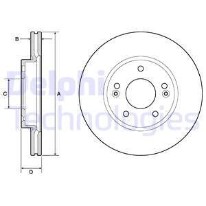 Bremseskive, Framaksel, HYUNDAI,KIA, 51712-4V000, 51712A6000, 51712-A6000, 51712-A7000
