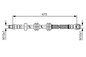 Bremseslange, Bakaksel, MERCEDES-BENZ GLE [W166], GLE Coupe [C292], GL-KLASS [X166], GLS [X166], M-KLASS [W166], 166 420 04 48, A 166 42