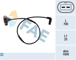 Sensor, hjulturtall, Framaksel høyre, MERCEDES-BENZ E-KLASS [W210], E-KLASS T-Model [S210], 210 540 91 08, A 210 540 91 08, ALS-367