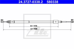 Kabel, parkeringsbremse, Høyre bak, CITROËN XSARA Break, XSARA Skåp / kombi, 4745 K3