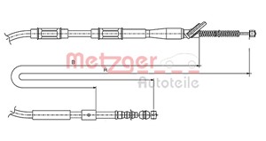 Kabel, parkeringsbremse, Bak, Høyre, TOYOTA COROLLA, COROLLA Compact, COROLLA Kombi, COROLLA Liftback, 4642002040, 46420-12400, 94852993