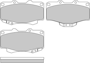Bremseklosser sett, Framaksel, TOYOTA,VW, 04465-35031, 04465-35040, 04465-35080, 04465-60030, 04465-YZZAF, 04491-35160, 04491-35190, 044