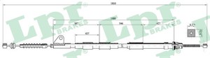 Kabel, parkeringsbremse, Bak, Høyre, TOYOTA AVENSIS, AVENSIS Kombi, AVENSIS Liftback, 4642005020