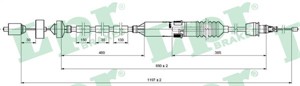 Kabel, clutchbetjening, RENAULT LAGUNA I, LAGUNA Grandtour I, 7700431360