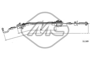 Gasskabel, BMW 3 [E30], 3 Cabriolet [E30], 3 Touring [E30], 3541 1154 285, 35411154285