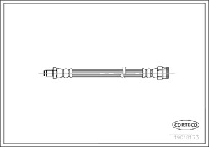 Bremseslange, Bakaksel, Hjulside, ALFA ROMEO,FIAT,LANCIA, 60800372, 71736960, 7586907