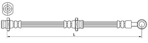 Bremseslange, Foran høyre, Foran venstre, MITSUBISHI OUTLANDER I, MN116147