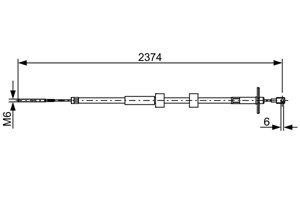 Kabel, parkeringsbremse, Høyre, Venstre, MERCEDES-BENZ G-KLASS [W461, W463], G-KLASS Cabrio [W463], 463 420 50 85, A 463 420 50 85