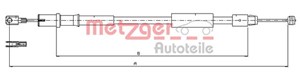 Kabel, parkeringsbremse, Bakre venstre, MERCEDES-BENZ VITO / MIXTO Skåp [W639], VITO Buss [W639], 639 427 04 38, 6394270438, A 639 427 0