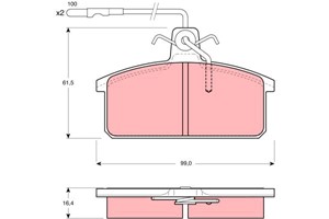 Bremseklosser sett, Framaksel, SEAT FURA, IBIZA I, MALAGA, MARBELLA, MARBELLA Skåp/halvkombi, RONDA, TERRA, TERRA Skåp / kombi, 3980051,