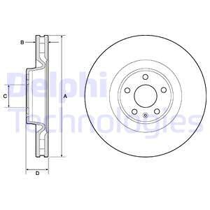 Bremseskive, Framaksel, AUDI A6 Allroad C7, 4G0 615 301C, 4G0615301AC, 4G0615301P