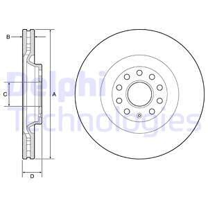 Bremseskive, Framaksel, AUDI TT, TT Roadster, 8J0 615 301, 8S0 615 301, 8S0615301D