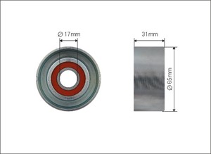 Strammerull, kilerem med ribber, HYUNDAI,KIA, 2528125000, 25281-25000, 25281-25-000