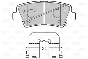 Bremseklosser sett, Bakaksel, Framaksel, HYUNDAI,KIA,SSANGYONG, 48413350B0, 583020UA30, 58302-0UA30, 583021RA30, 58302-1RA30, 583021WA35