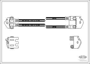 Bremseslange, Bakaksel, FORD TRANSIT Flak/chassi, 4041435, 4409342, YC152282AC, YC152282DA