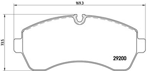 Bremseklosser sett, Framaksel, MERCEDES-BENZ,VW, 0044206820, 0044208220, 0054205320, 0084204720, 2E0698151A, 2E0698151C, 2E0698151F, 2E0