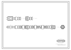 Bremseslange, Foran, Framaksel, SKODA OCTAVIA Combi I, 1J0611701B, 1J0611701C, 1J0611701D, 1J0611701E, 1J0611701M